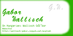 gabor wallisch business card